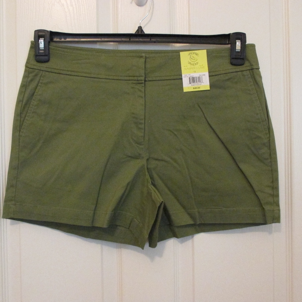 NWT - JUNIPER & LIME green shorts - sz 14 - $40.00